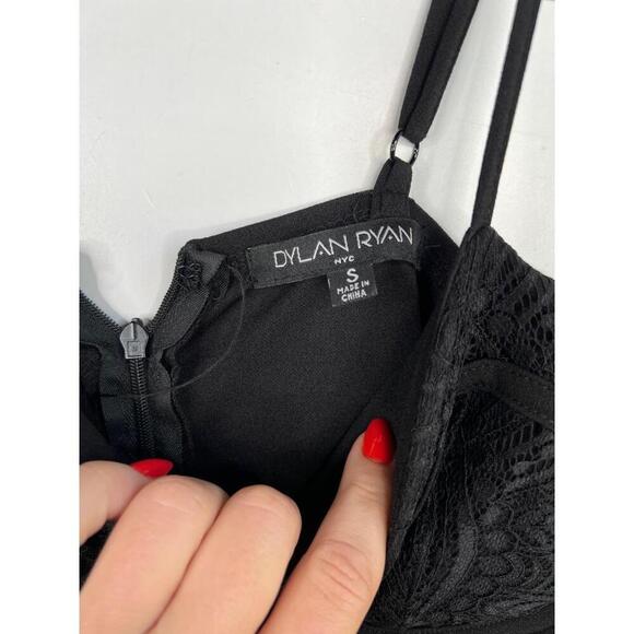 Dylan Ryan NYC Black Fitted Bodice Bustier Wide Leg Sleeveless Jumpsuit Size S - Picture 9 of 11